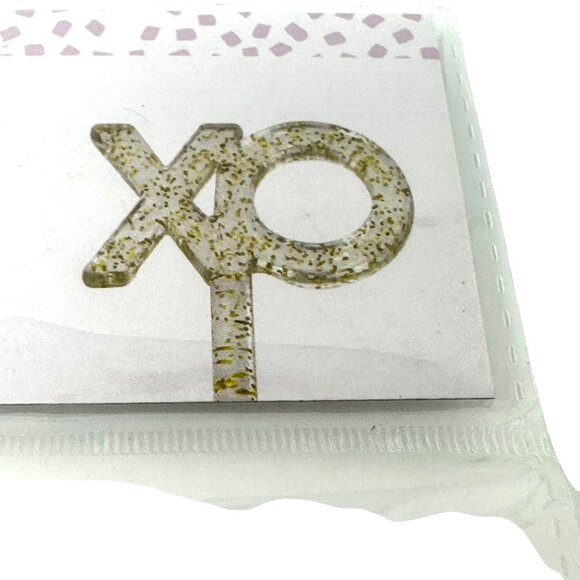 Set of 2 XO Glitter Drink Stirrers Valentine Cocktail Swizzle Sticks Barware - Picture 2 of 14